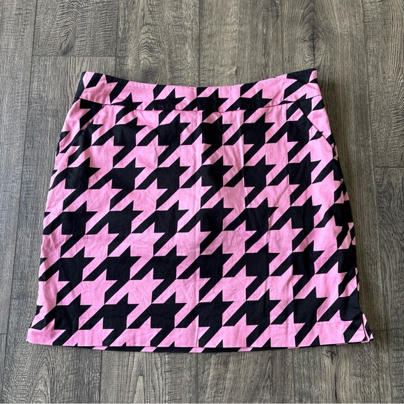 Loudmouth Ladies pink and black hound tooth golf skirt - Picture 1 of 12